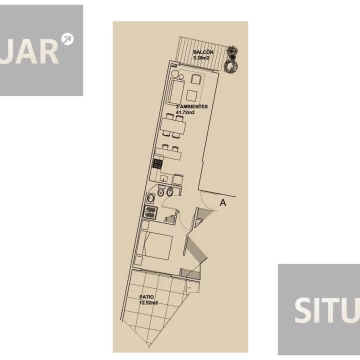 Departamento de dos ambientes en venta en construcción