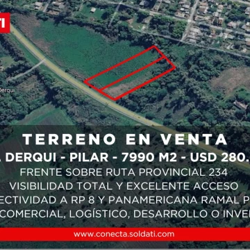 Terreno de 7.990 m2 en Presidente Derqui