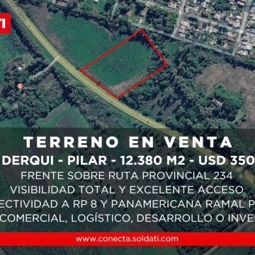 Macrolote de 12.380 m2 sobre Ruta 234 en Presidente Derqui