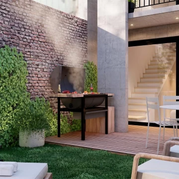 Dúplex dos ambientes con patio - En Pozo -