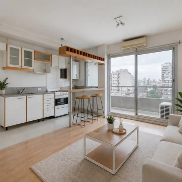 MONOAMBIENTE . FRENTE . VISTA ABIERTA . VESTIDOR . AMENITIES . ASCENSOR CAMILLERO