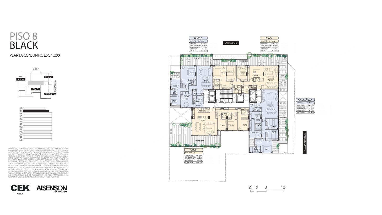 plano planta piso 8