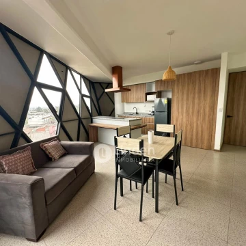 DEPARTAMENTO TIPO LOFT AMUEBLADO EN RENTA EN TORRE CAMBERRA SAINT PETER, SAN PEDRO CHOLULA, PUEBLA.