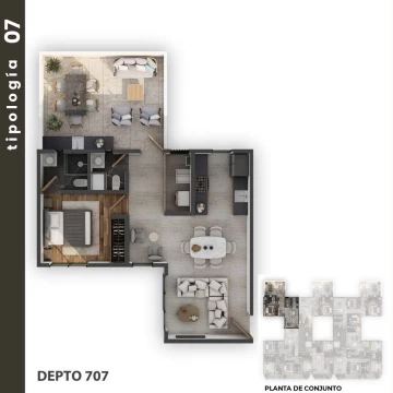 PREVENTA. PETHOUSE 707,  PRIVADA PORTALES, BENITO JUAREZ