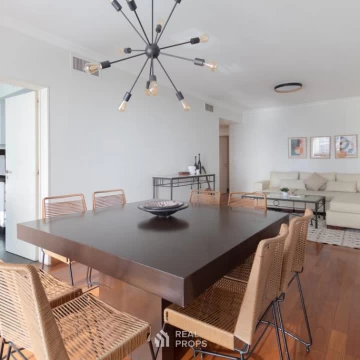 Departamento 3 Ambientes Amoblado con Doble Balcón y Cochera en Alquiler en Río Plaza Puerto Madero