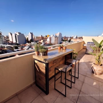 Monoambiente a estrenar muy luminoso amplio balcón corrido apto profesional con baulera