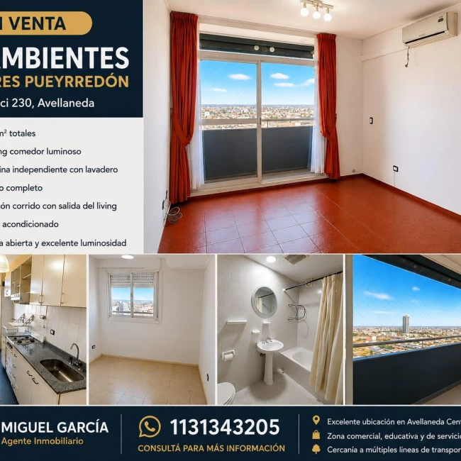 Venta departamento balcón torres Pueyrredón
