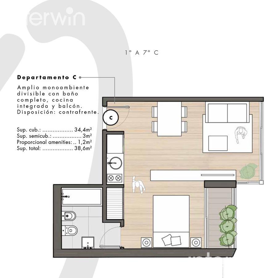 plano piso 1 al 7 C