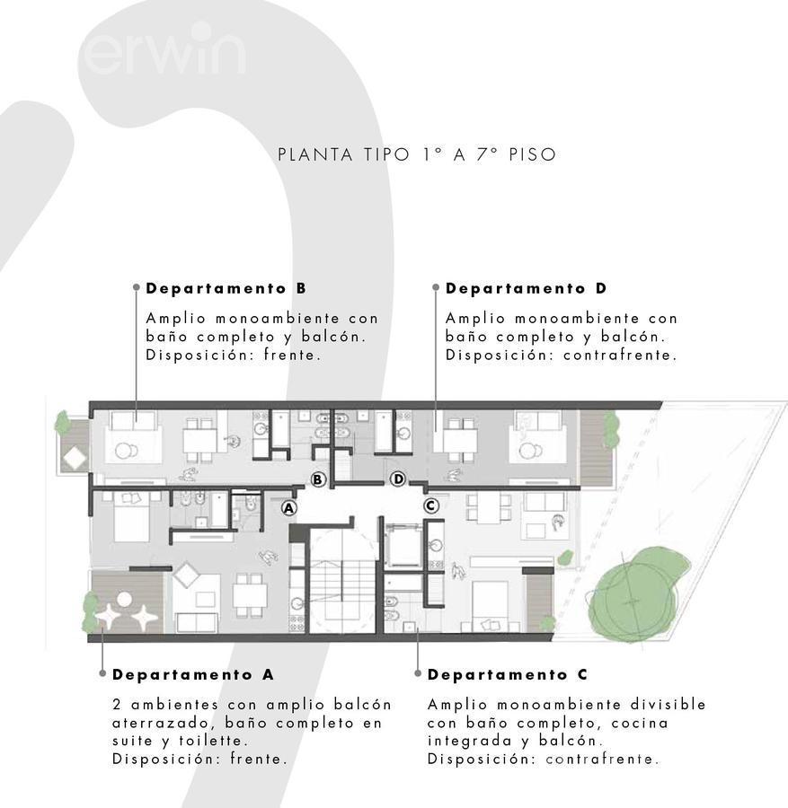 plano planta piso 1 al 7