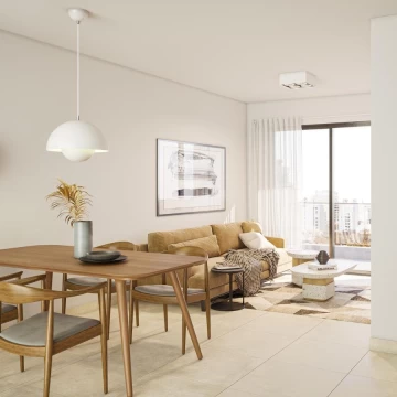 3 ambientes con balcón en construcción