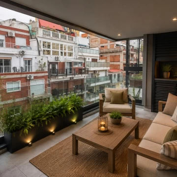 3 Amb en Recoleta - Balcón terraza al frente a estrenar