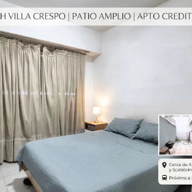 Departamento PH 2 ambientes en Villa Crespo PB con patio muy buen estado venta