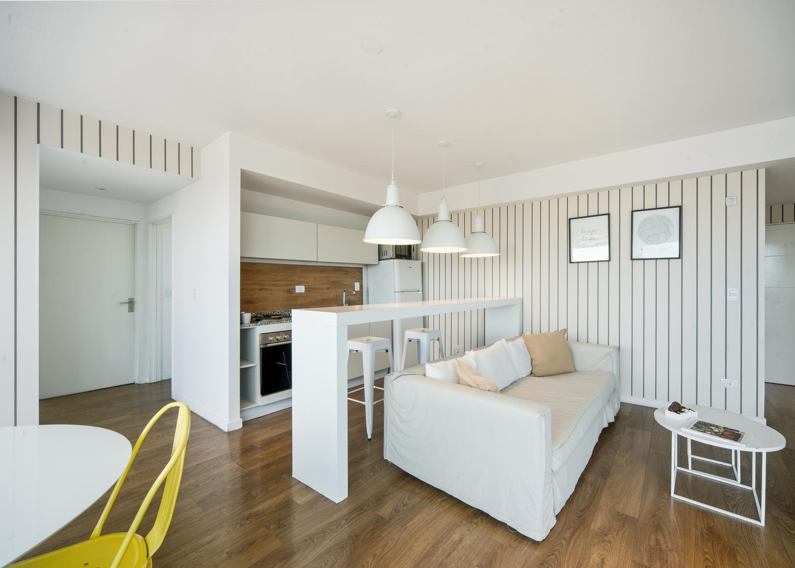 vista living - cocina