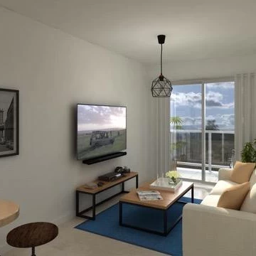 Venta con renta de apartamento dos dormitorios con terraza en Centro