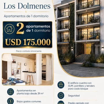 Oportunidad Venta de 2 Apartamentos de 1 Dormitorio con Estacionamiento fijo, Maldonado