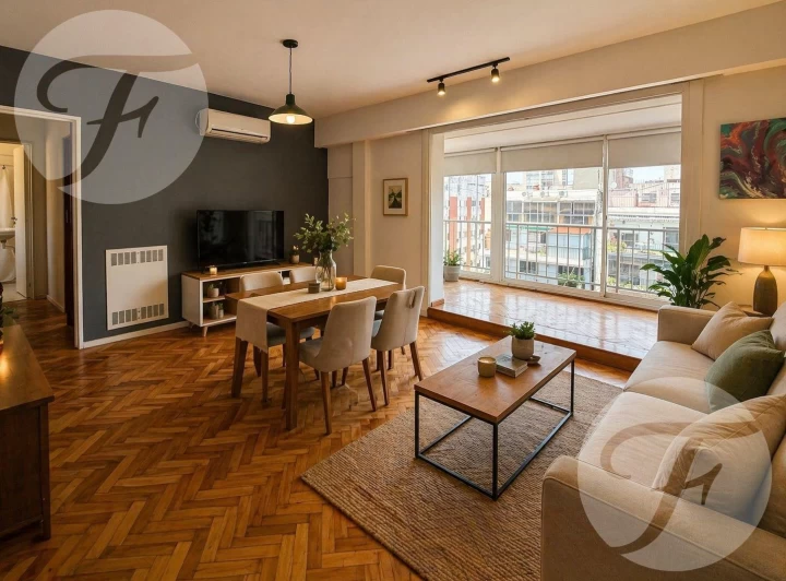 2 Ambientes al Frente con Balcón Aterrazado – Piso Alto – Av. Pueyrredón
