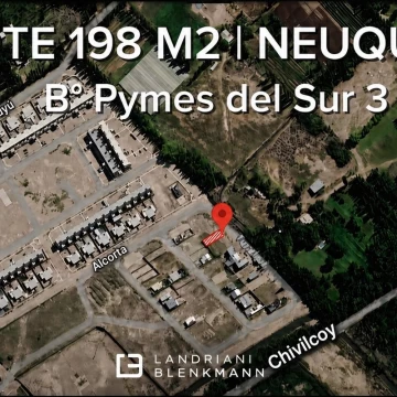 Lote 198 m2 | B° Pymes del Sur 3  |  Financiación