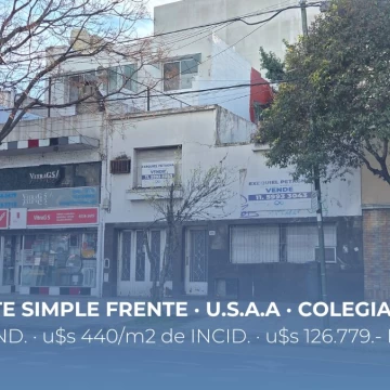 Venta. Terreno. USAA. 1.156 m² Vendibles. Av. Forest. Colegiales