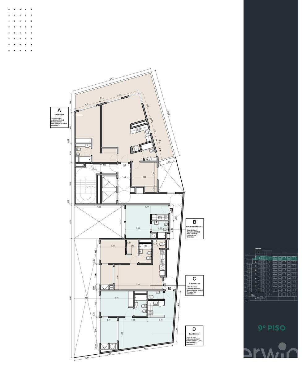 plano planta piso 9