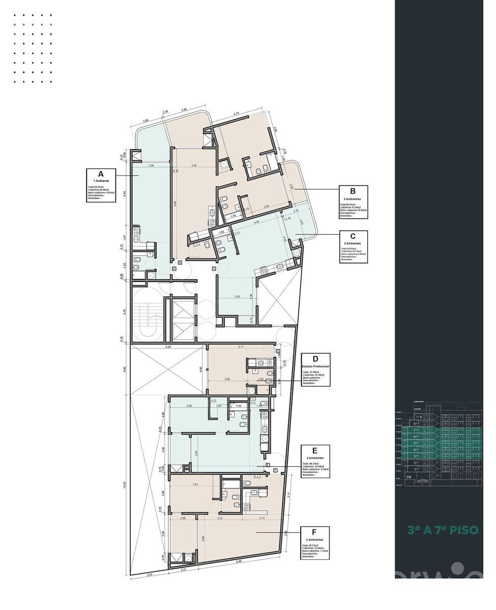plano planta piso 3a7