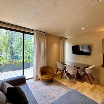 Departamento en Renta amueblado con balcón en Santa María la Ribera