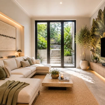 Venta Depto estilo casa con parque, pileta, cochera y Baulera. Apto crédito. Apto Profesional.