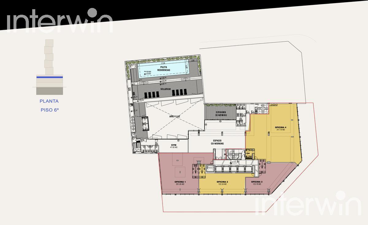 plano planta piso 6 amenities