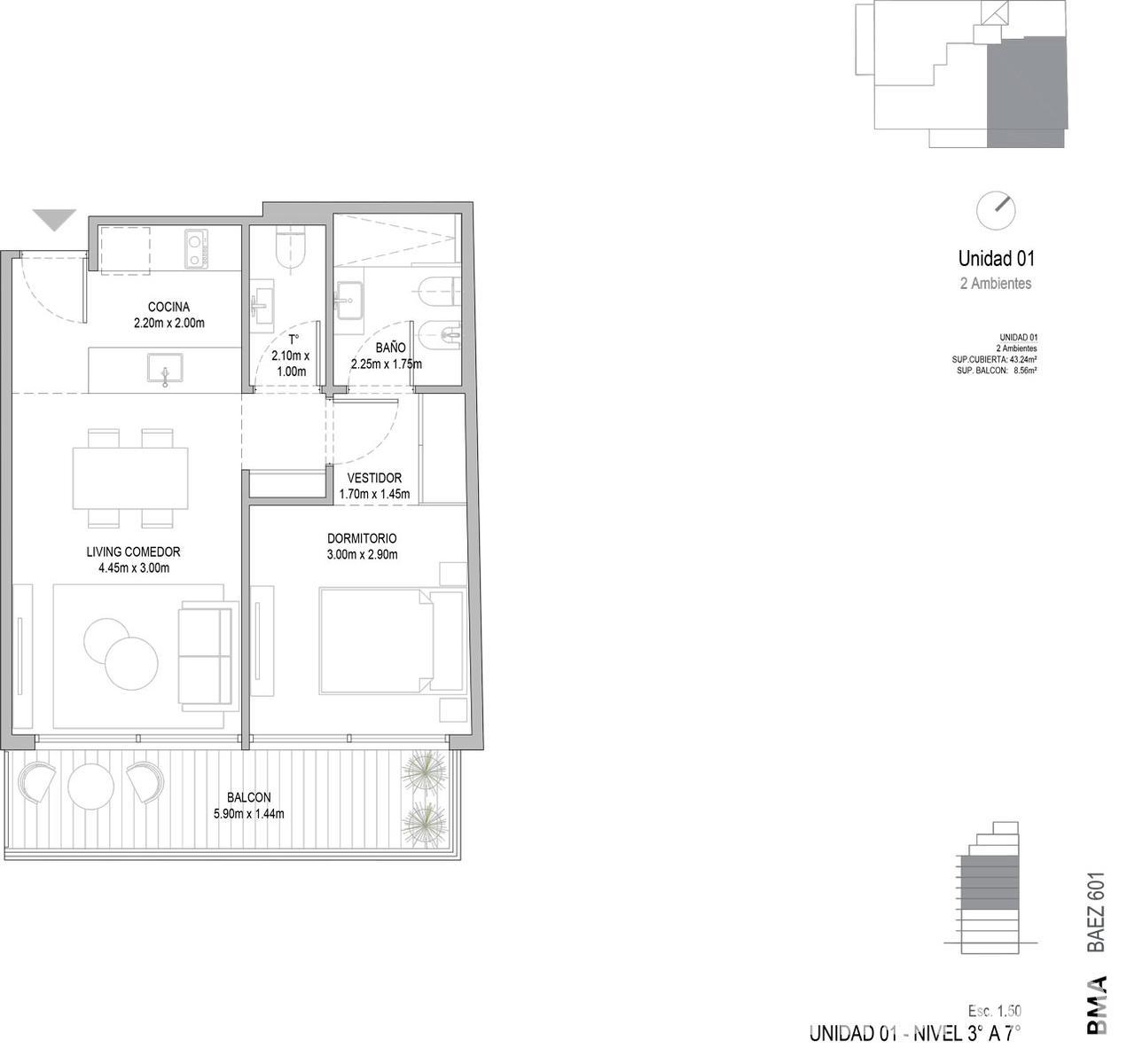 plano unidad 401