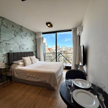 Venta Departamento monoambiente con balcón amoblado Caballito