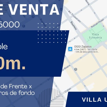 Venta Lote Villa Urquiza 10.15m de Frente Cullen 5000