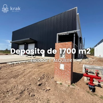 Depósito en alquiler de 1375 m2 en Escobar a estrenar con oficina