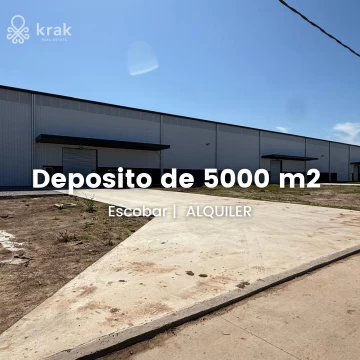 Depósito en alquiler de 5000m2 en Escobar a estrenar con oficina