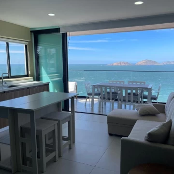 Departamento en venta Vista al mar de 1 Recámara en Cerro de la Neveria Mazatlán 