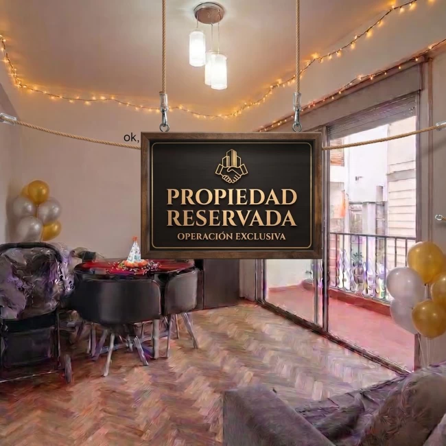 Venta de Departamento de 2 ambientes con balcón corrido