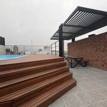 Departamento en alquiler de 2 dormitorios con balcón en Rosario - Edificio Focus Brick
