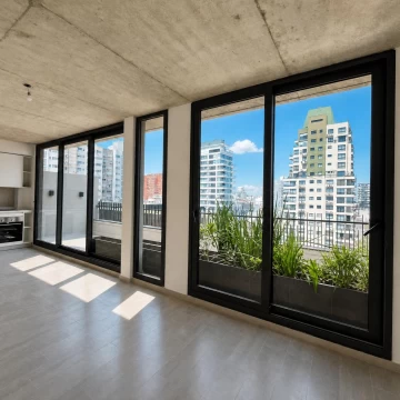 Departamento de 1 ambiente con balcon terraza en venta en Palermo.