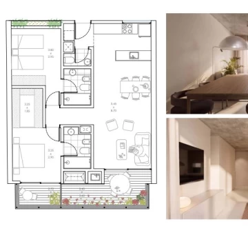 Venta Departamento 3 ambientes, 2 dormitorios en suite, 2 baños, 1 toilette, balcón al frente  Nuñez