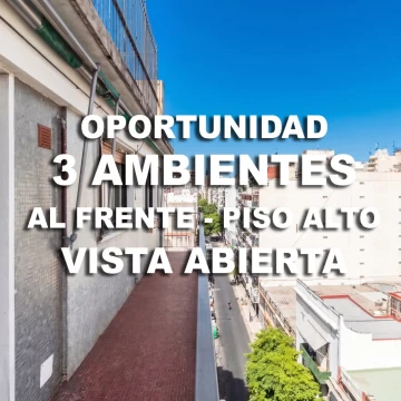 Departamento 3 Ambientes luminoso con Balcón en Balvanera | Piso alto + Vista Abierta