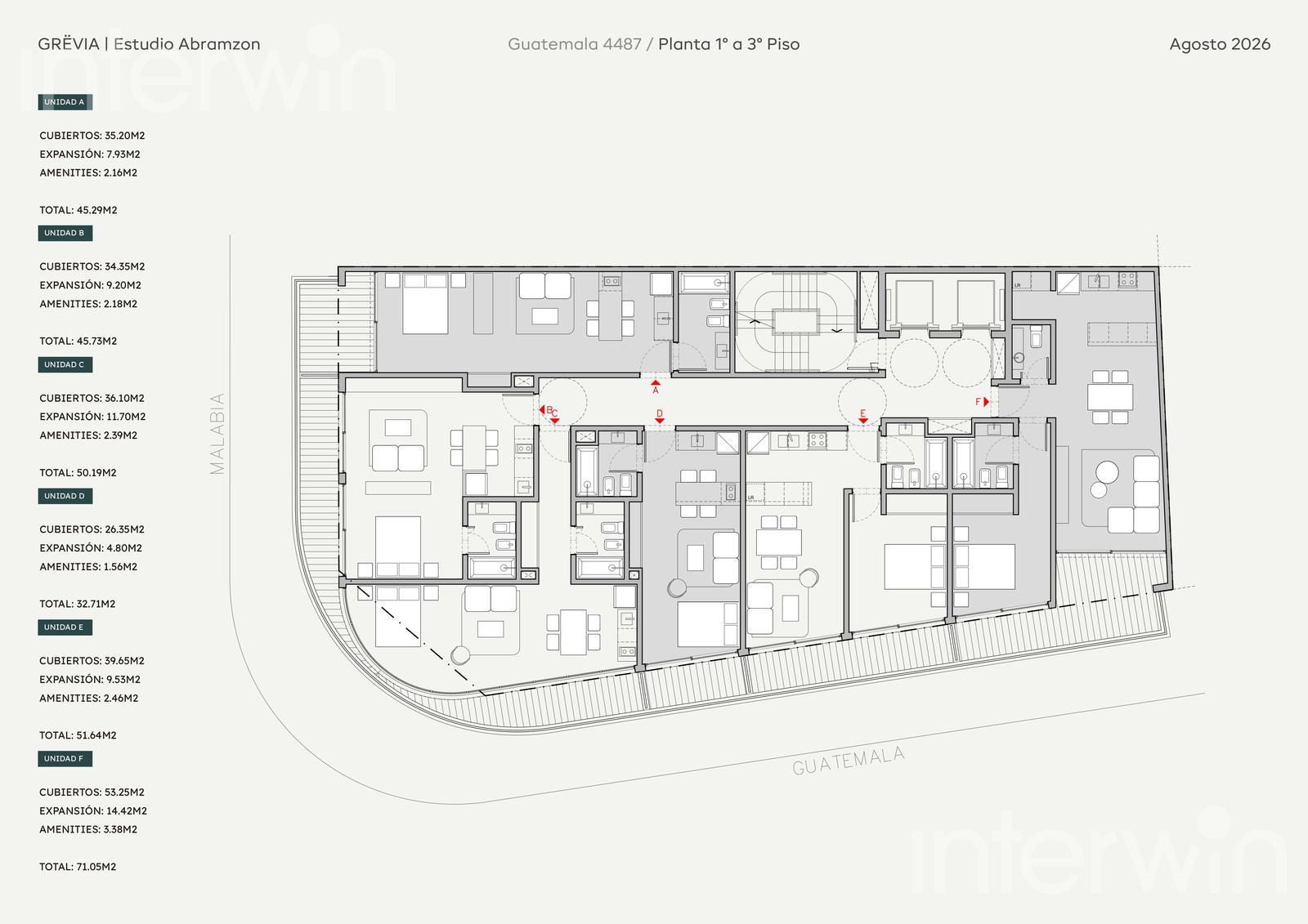 plano planta piso 1a3