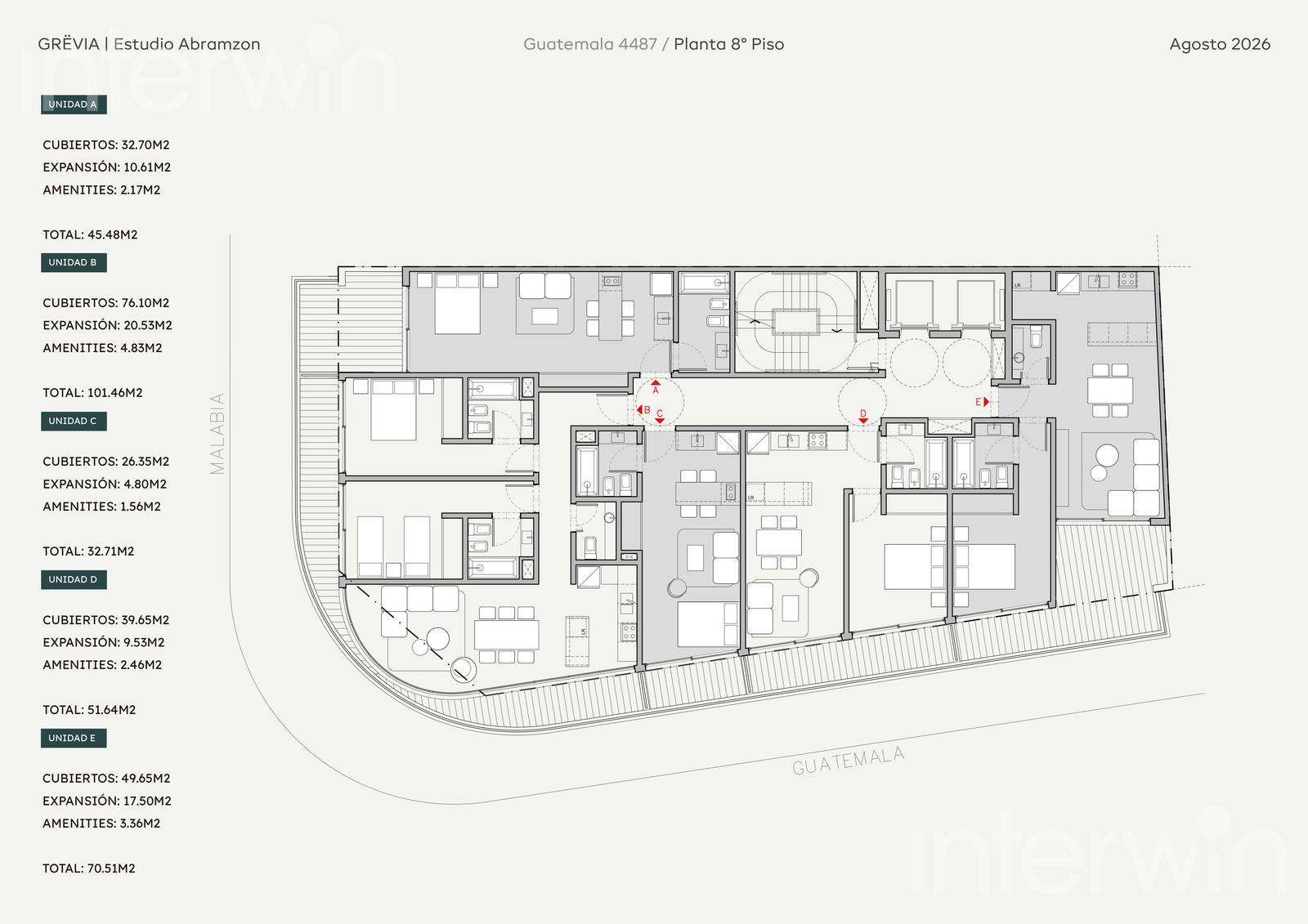 plano planta piso 8