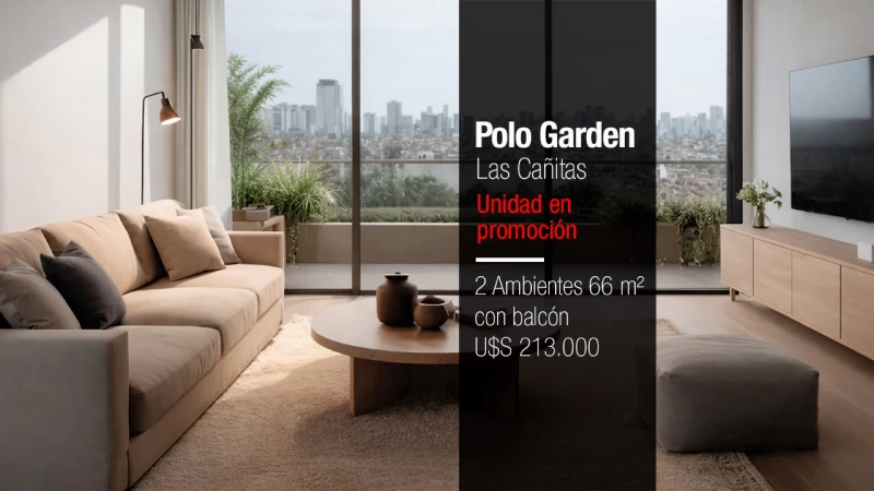 VENTA • LAS CAÑITAS • POLO GARDEN • 2 AMBIENTES