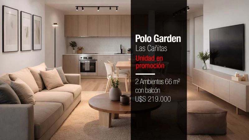 VENTA • LAS CAÑITAS • POLO GARDEN • 2 AMBIENTES