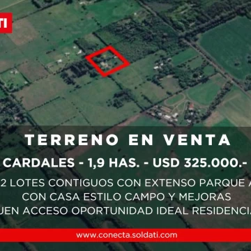 Venta Chacra Casa Quinta estilo campo, pileta, galpon, casa de caseros, boxes, 18.973m2 en Cardales