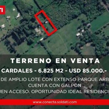 Terreno de 6.825m2 arbolada con Galpon en venta en Cardales