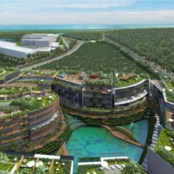 Lote frente a lago venta Gardens Puerto Cancun