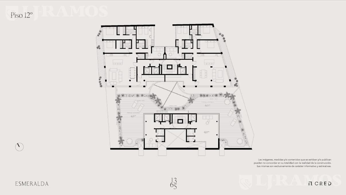 Esmeralda 1365 - Plano General Piso 12