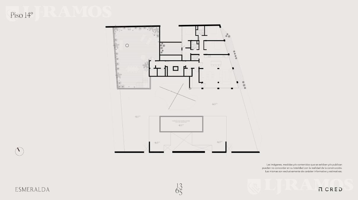 Esmeralda 1365 - Plano General Piso 14