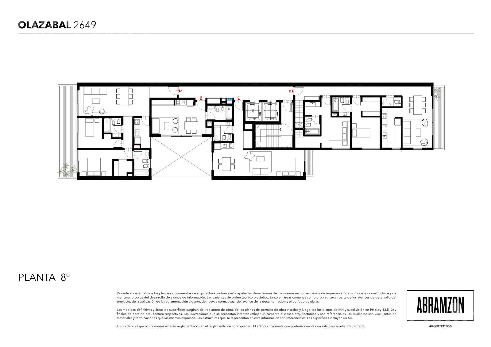 plano planta piso 8