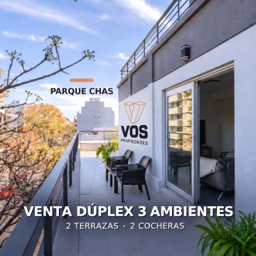 Venta Dúplex 3 amb. 2 terrazas 2 cocheras Parque Chas