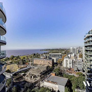 Vicente Lopez, Libertador 1600, Alquiler departamento 2 ambientes en Infinity. Piso alto al rio